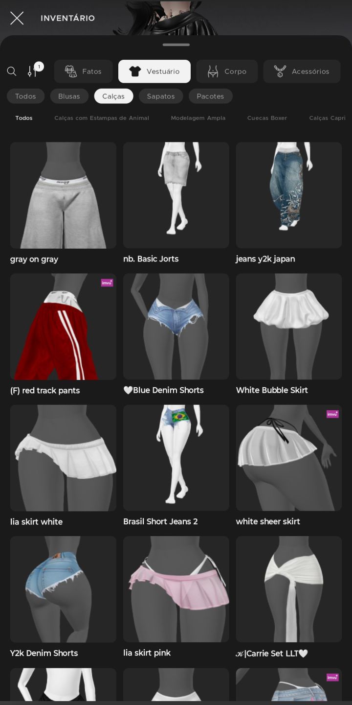 (PROMOÇÃO) CONTA IMVU FEMININA BARATA (AP+AGE, LE) VÁRIOS FITS PRONTOS.