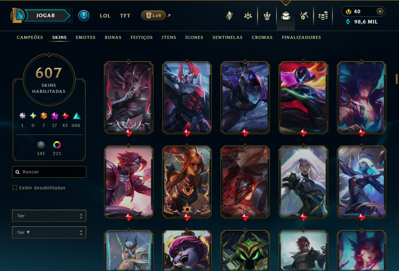CONTA ESMERALDA | 607 SKINS | 340 EMOTES | 174 CROMAS
