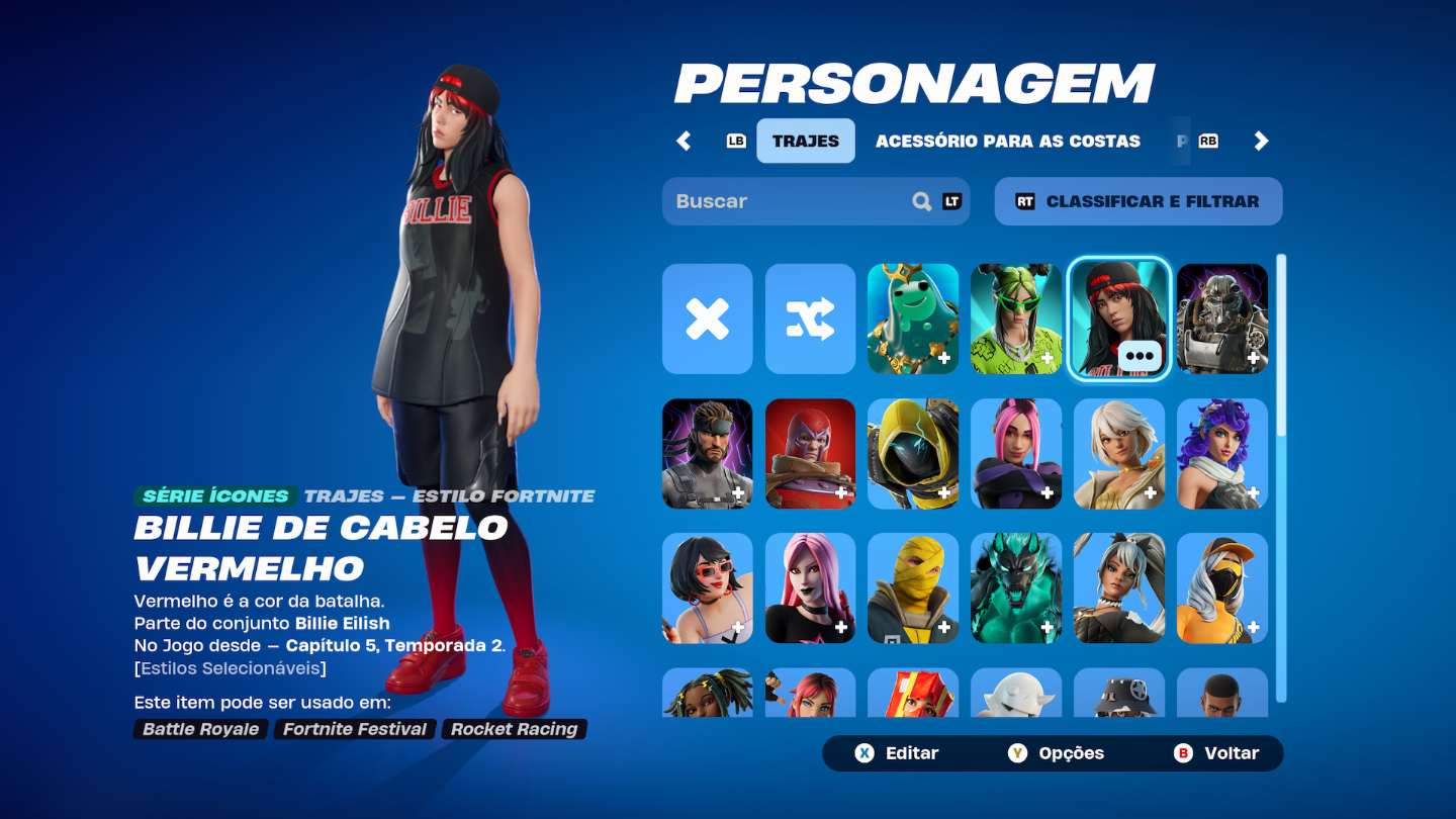 CONTA DE FORTNITE CRIADA EM 2018 COM VARIAS SKINS