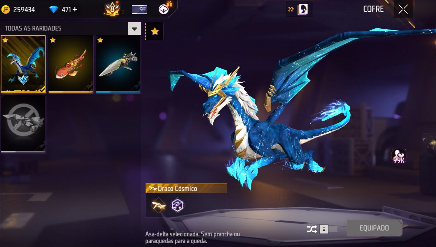Conta free fire gemada com ragnarok, barbinha, punho, 800+ peitorais, prime 8