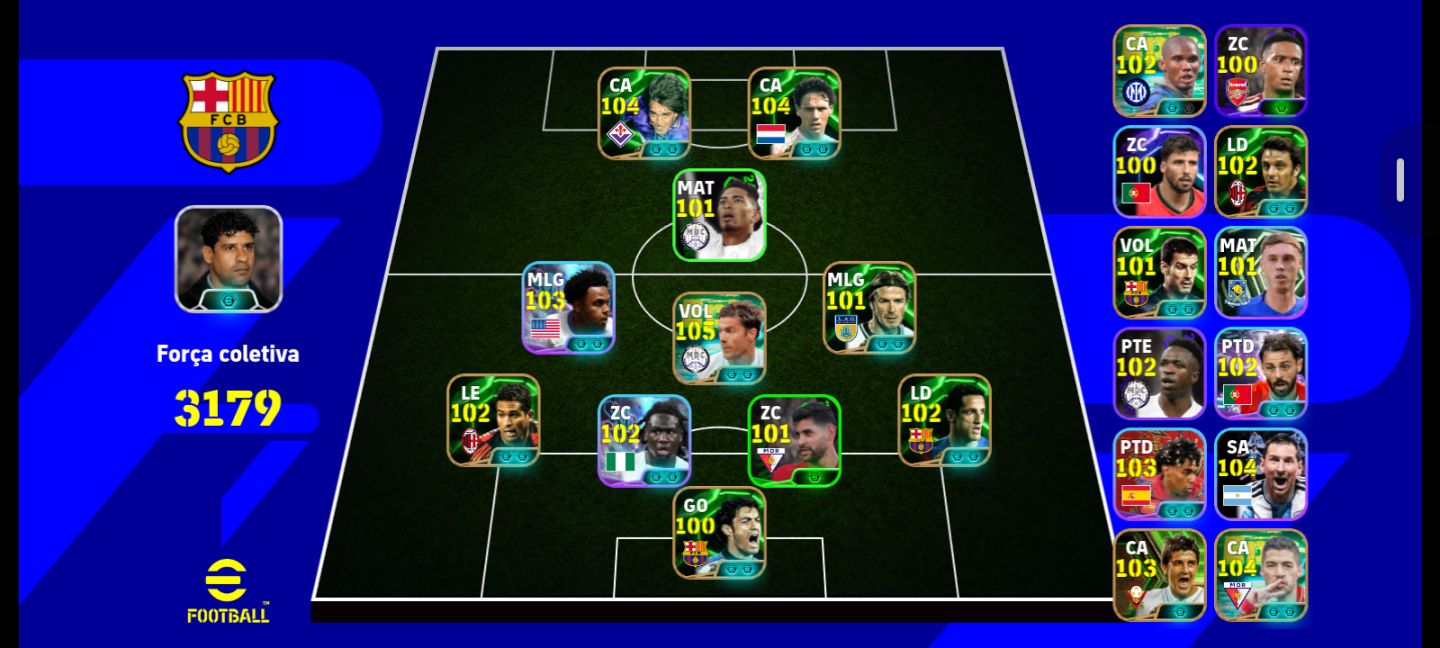 CONTA BRABA EFOOTBALL BATISTUTA E XABI