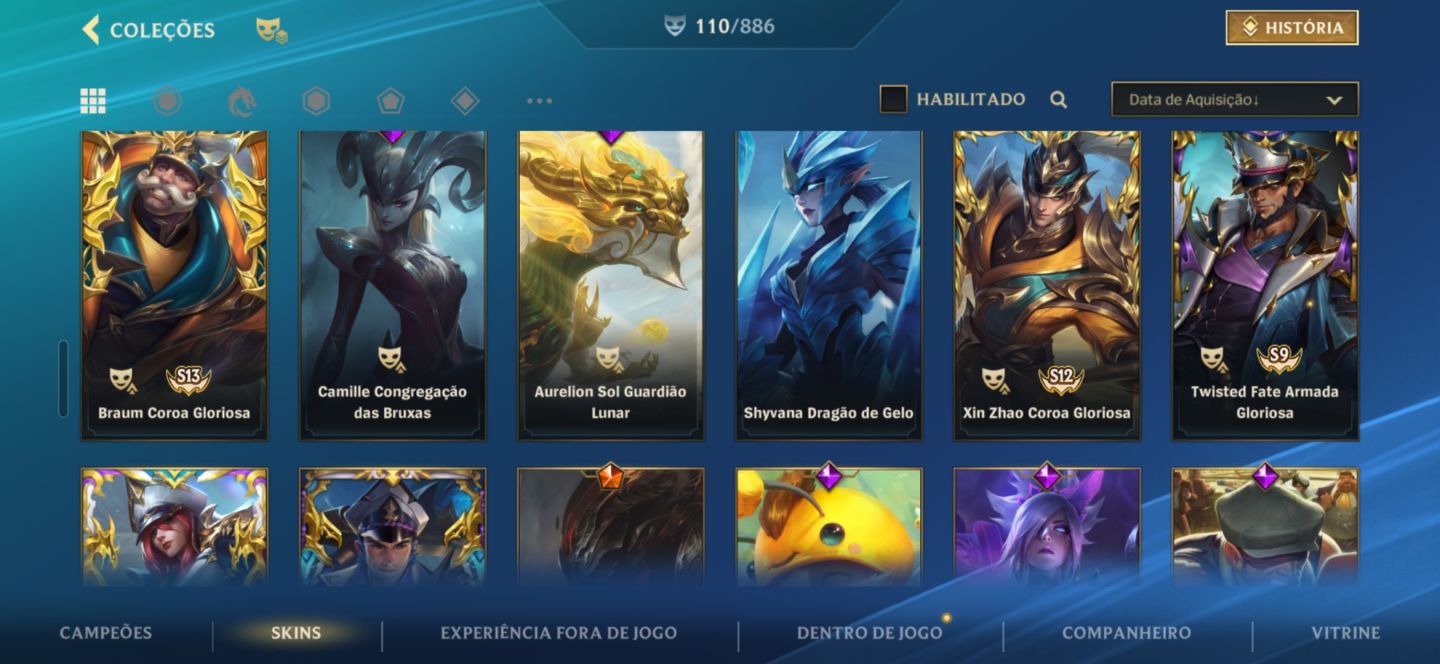 Conta WR top pra deixar como main