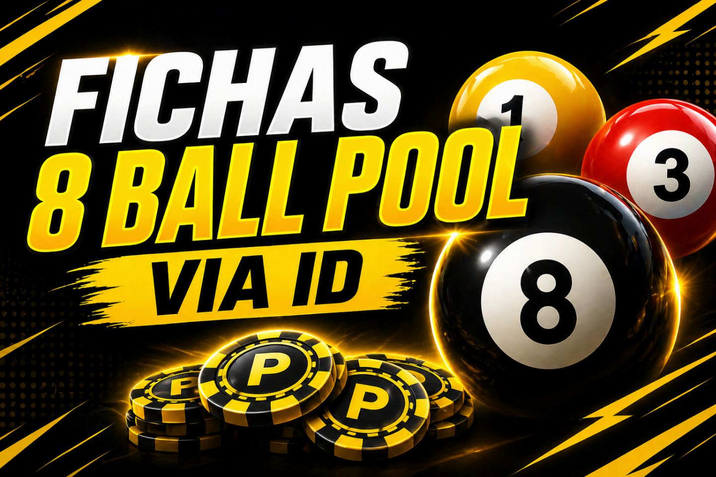 FICHAS 8 BALL POOL- VIA ID Moedas 8 Ball Pool