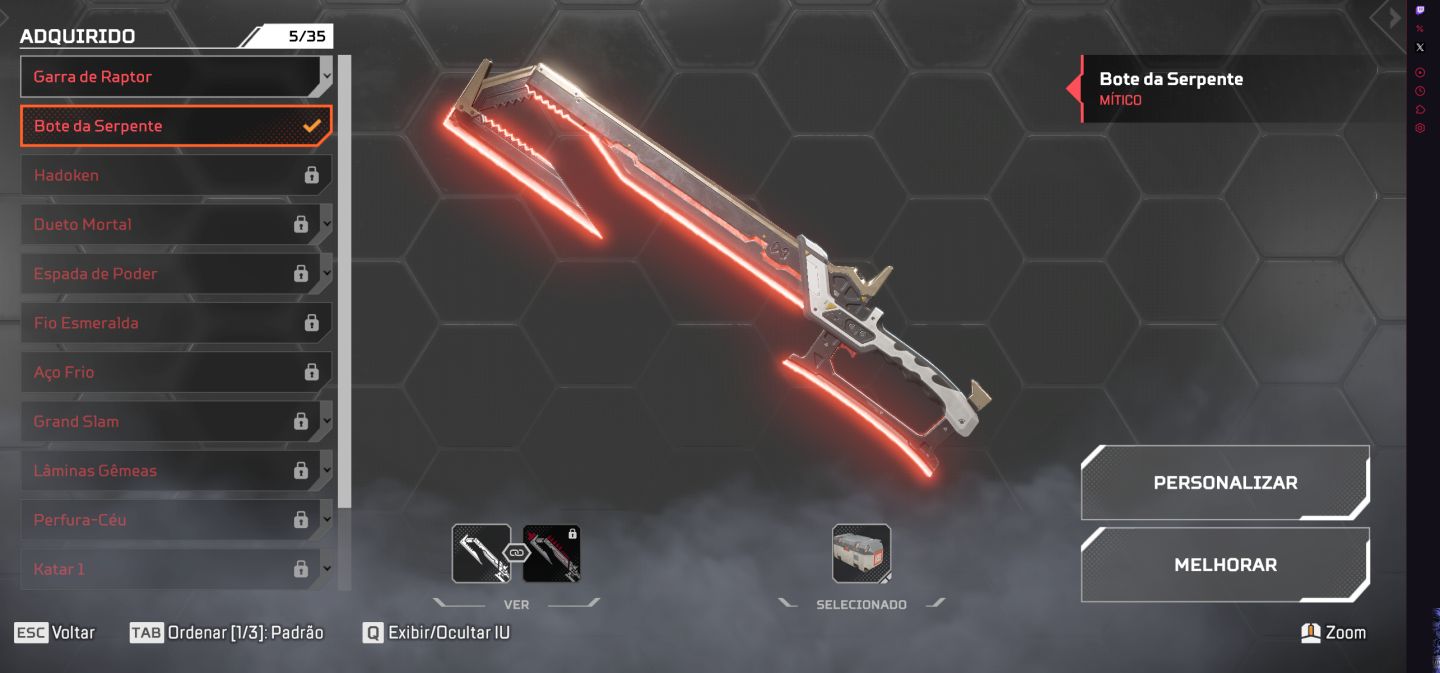 Conta Apex Legends (Herança Karambit e Bote da Serpente)
