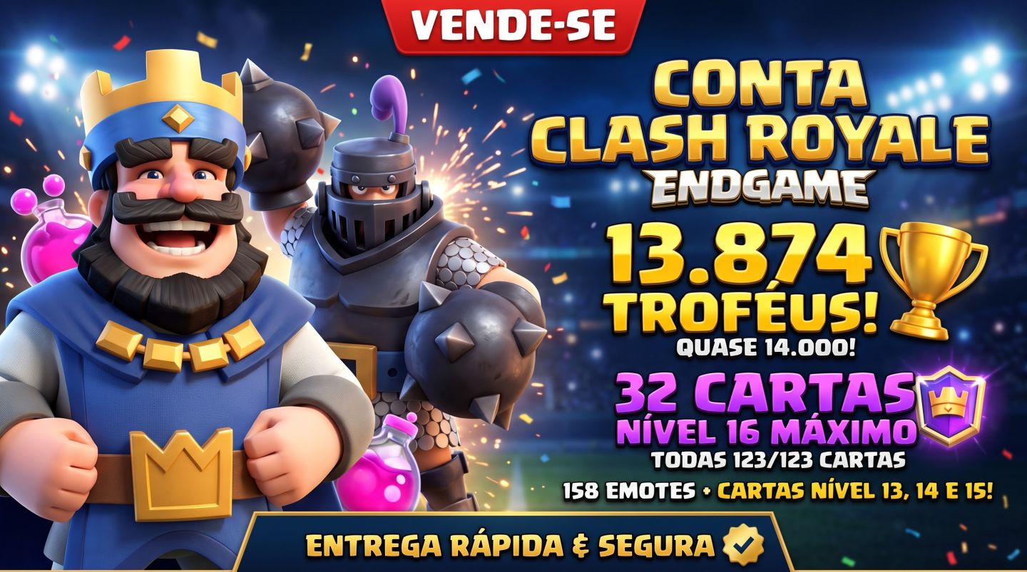 Conta de alto nível Clash Royale, arena sazonal