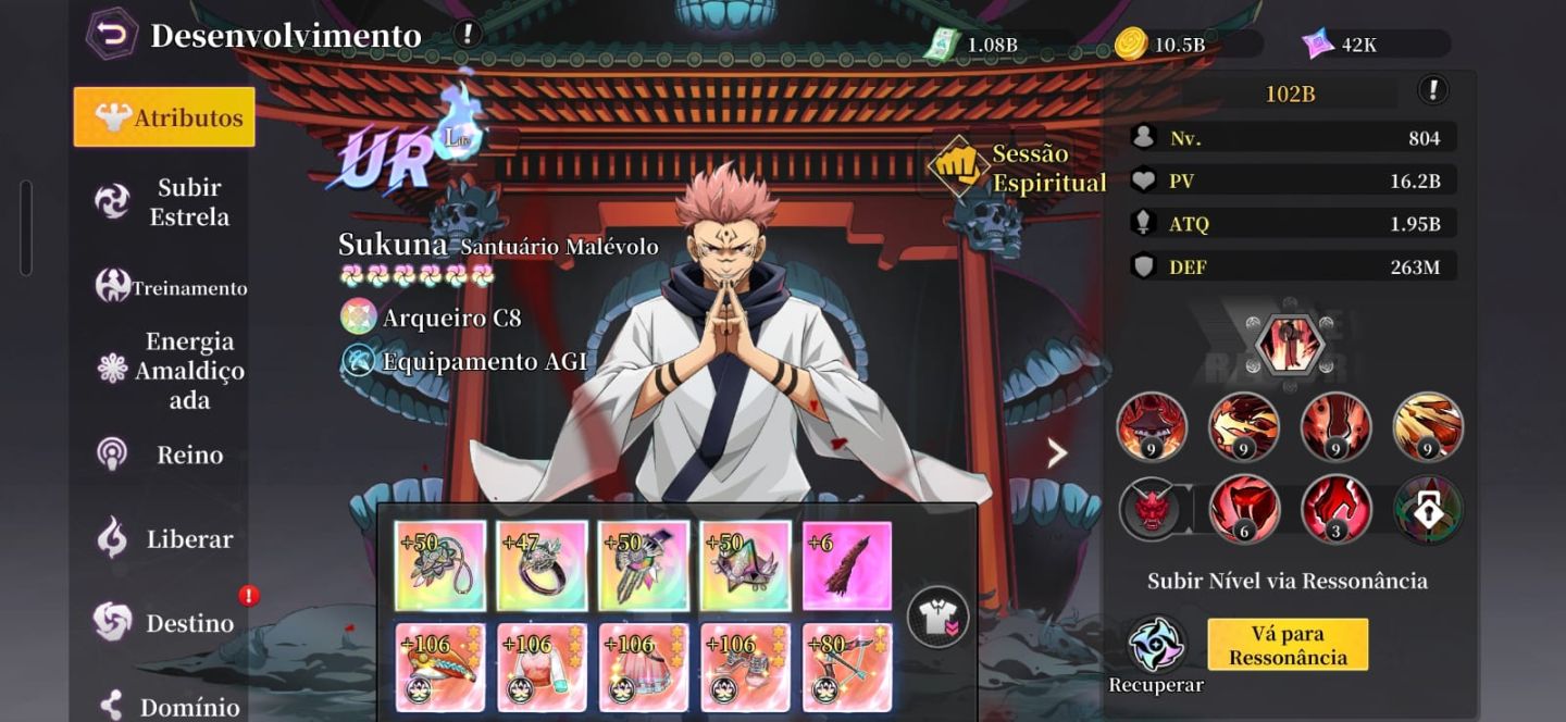 Conta top 6 Rei do jujutsu 176B