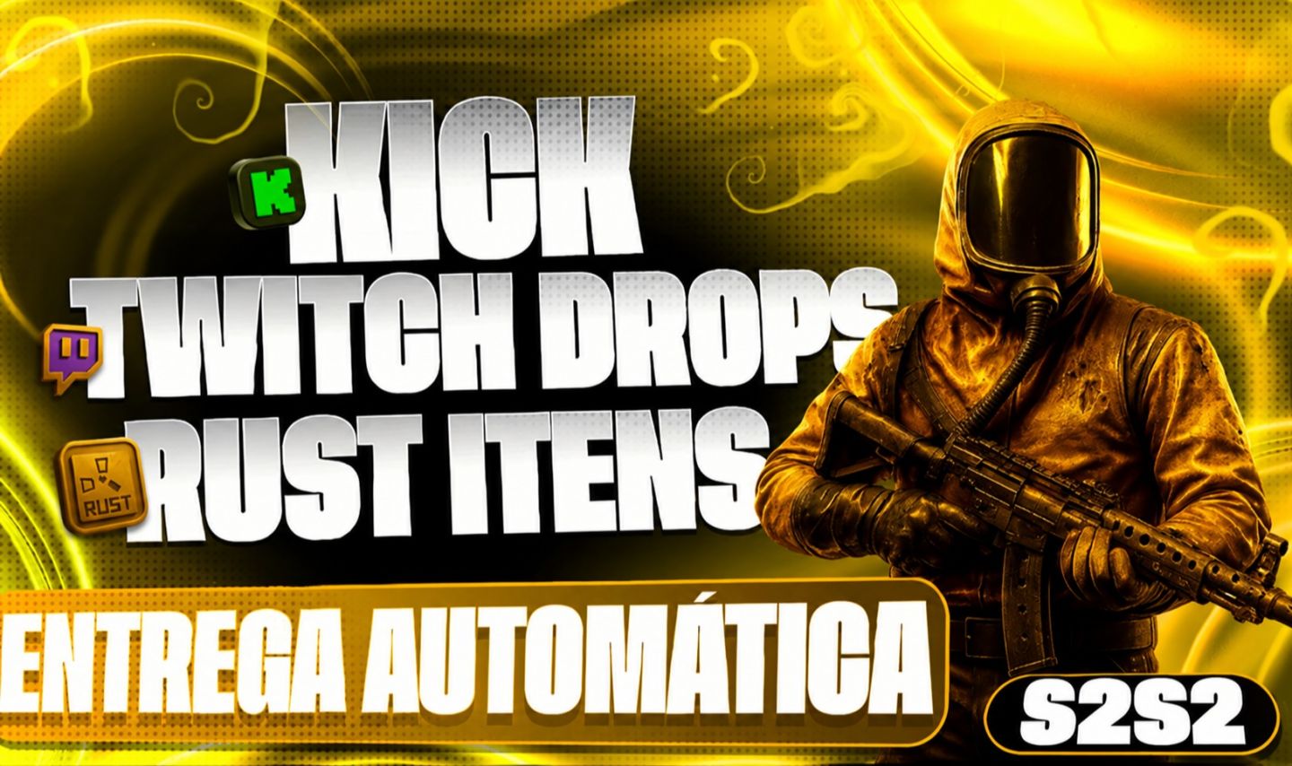 RUST KICK TWITCH DROPS 49+50+51+52+53(ENVIO AUTOMÁTICO)