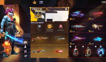 Conta free fire prime 7 com punhos, bandeirâo, armas evolutivas e mais