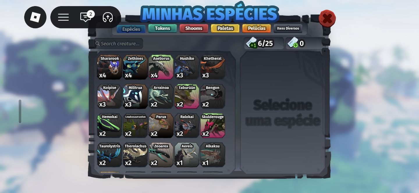 Criaturas, tokens, paletas, etc creatures of sonaria