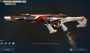 Valorant | Phantom + Leque Champions 2026 Ed. Limitada | 9 Skins | Ouro