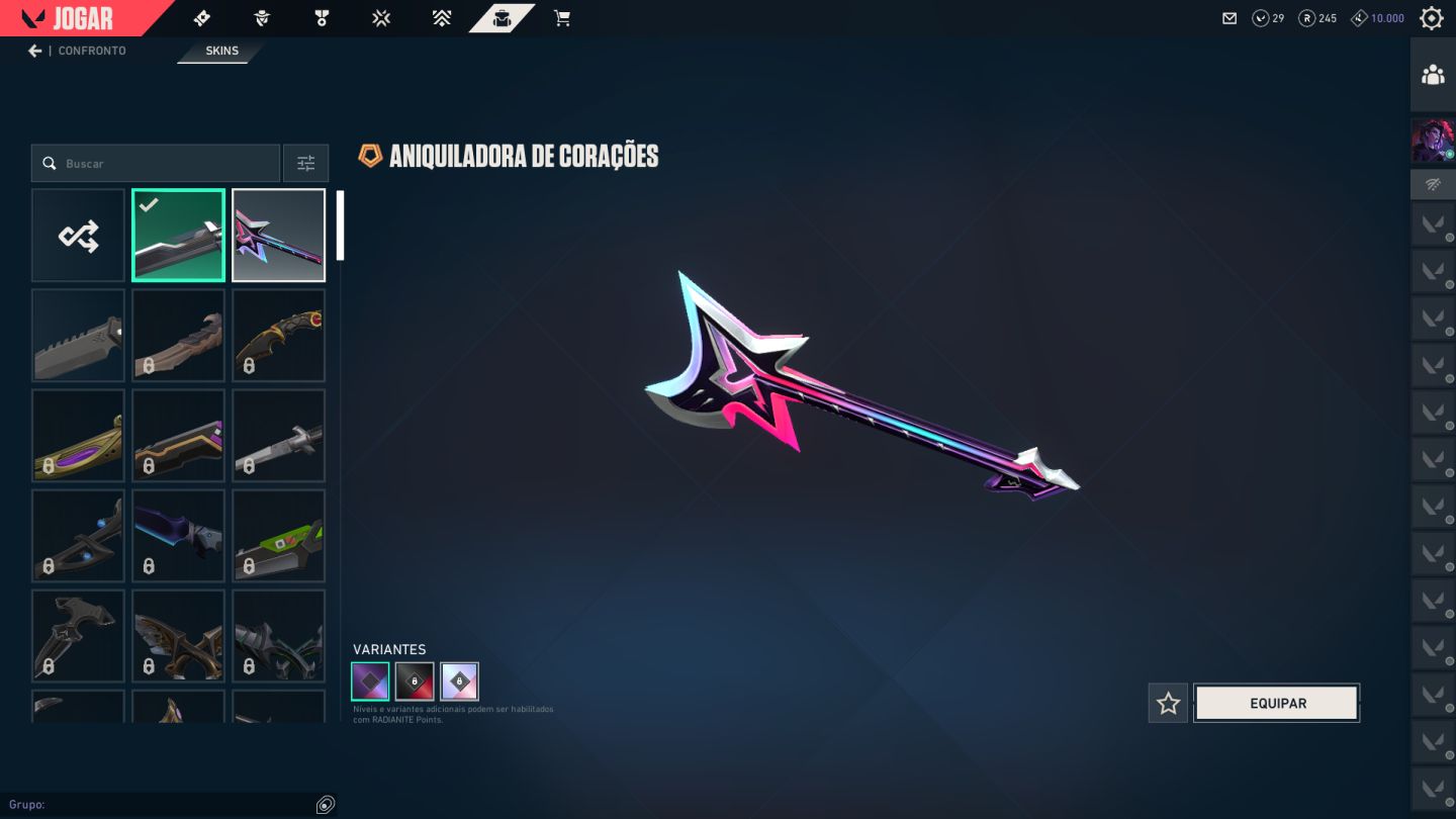 Conta Valorant Gold 3 Com Varias Skins TOPS DE TRYHARD