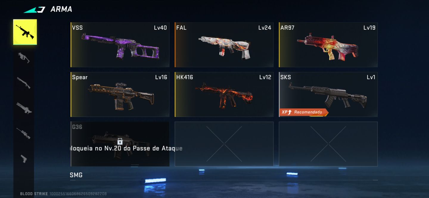 Conta nv 50 muitas skins