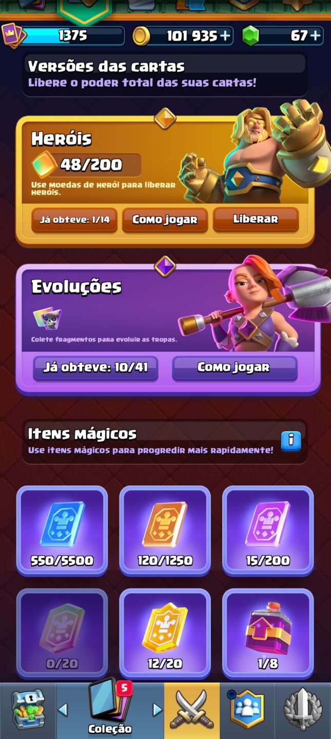 CONTA CLASH ROYALE - INTERMEDIÁRIA Arena Panquecas! Comece na vantagem!