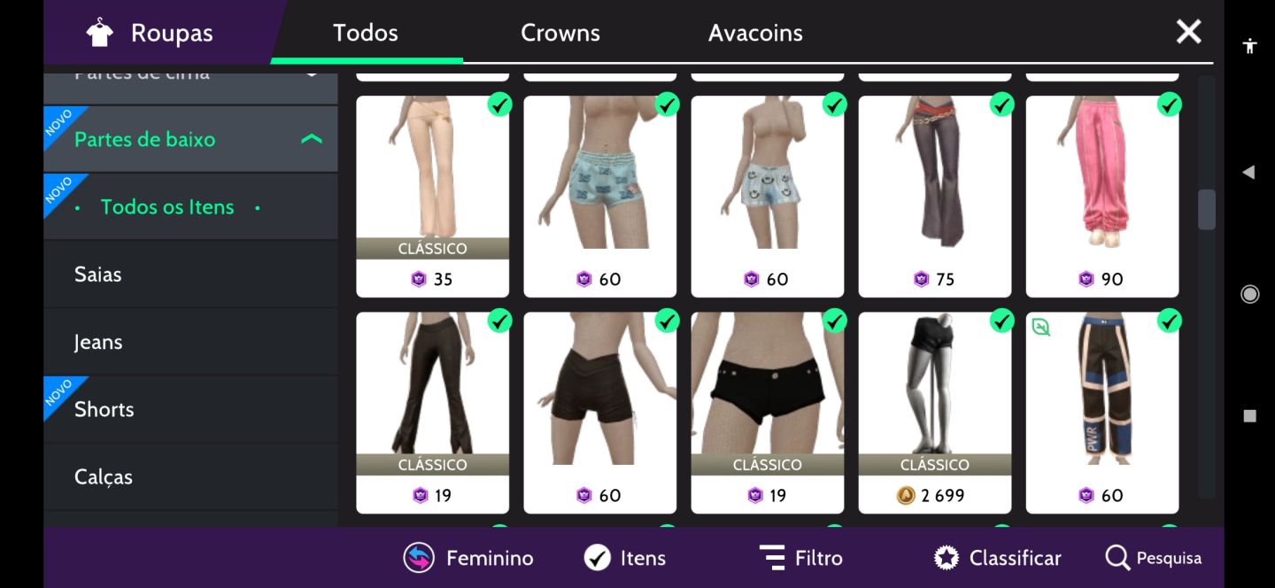Conta avakin life feminina - lev 54