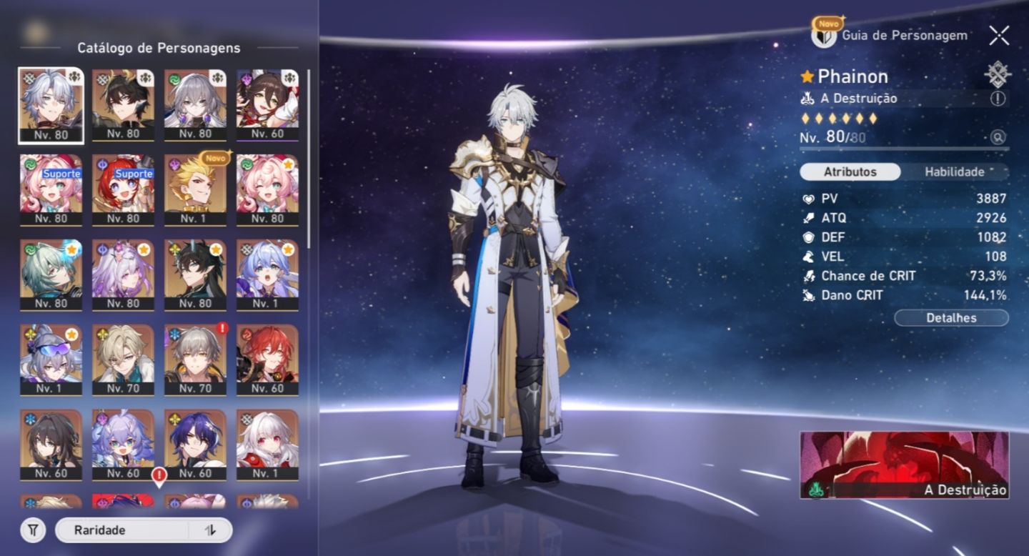 Conta genshin impact e honkai star rail muito upadas e com muito Farm potencial