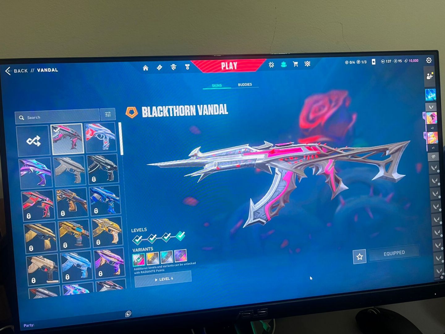CONTA DE VALORANT ASC 1 COM MUITA SKIN