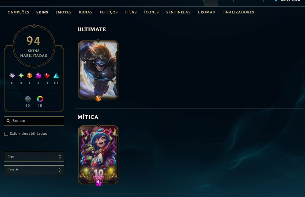 [Entrega Automática] Lol Prata, 94 Skins, Skins Ultimate, Mítica e Lendárias