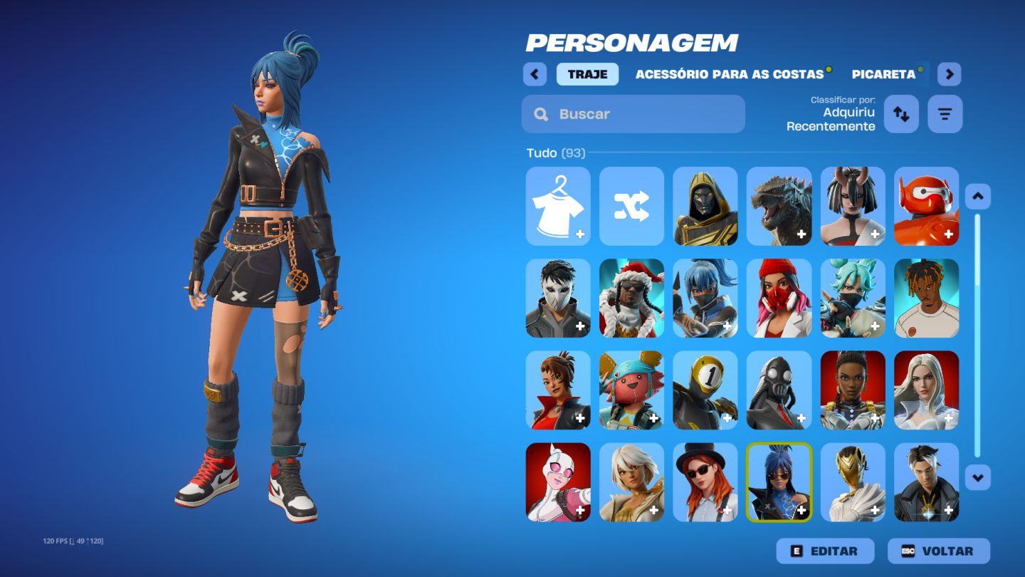 Conta Fortnite com 139 Skins
