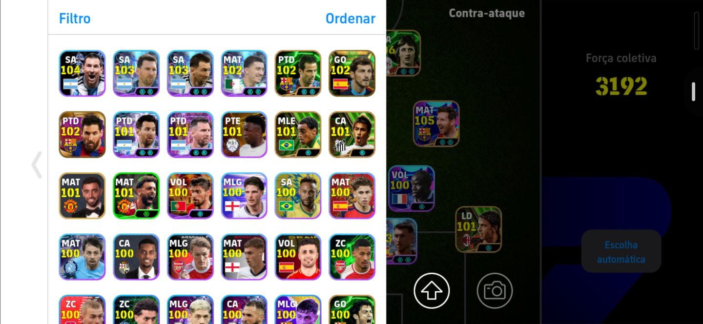 Conta braba com Gullit 104 Cruyff 106 Messi pack 105