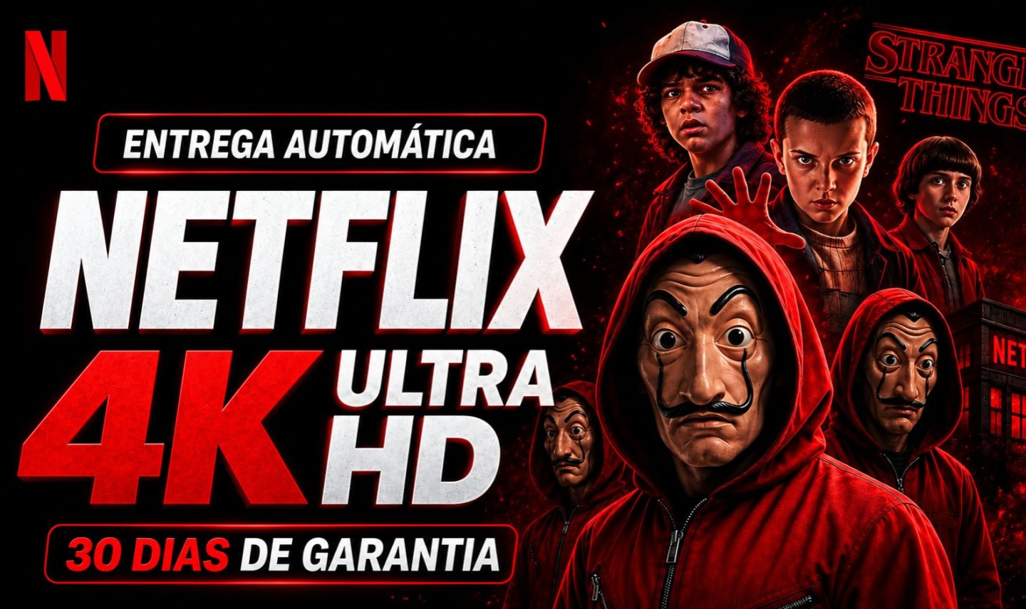 Netflix 4K - Tela Privada Exclusiva por 30 Dias + Brinde! [Entrega Automática]