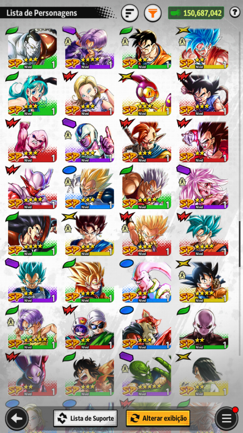 Conta iniciante com Bardock LR + 19 LF + 3 ULTRA