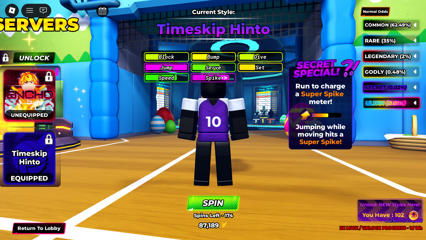 Conta de volleyball legends com [ TSH + AKARI + ENCHO + SANJU ] level + 130