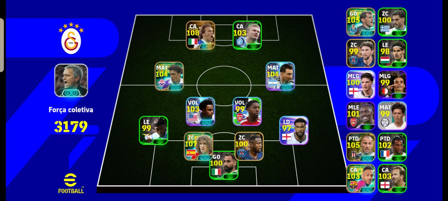 Conta de efootball com del piero big time