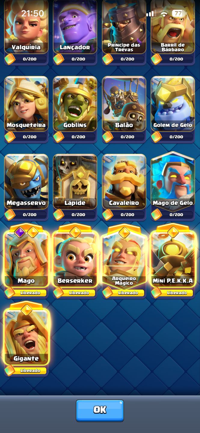 Conta de Clash Royale - 9 anos