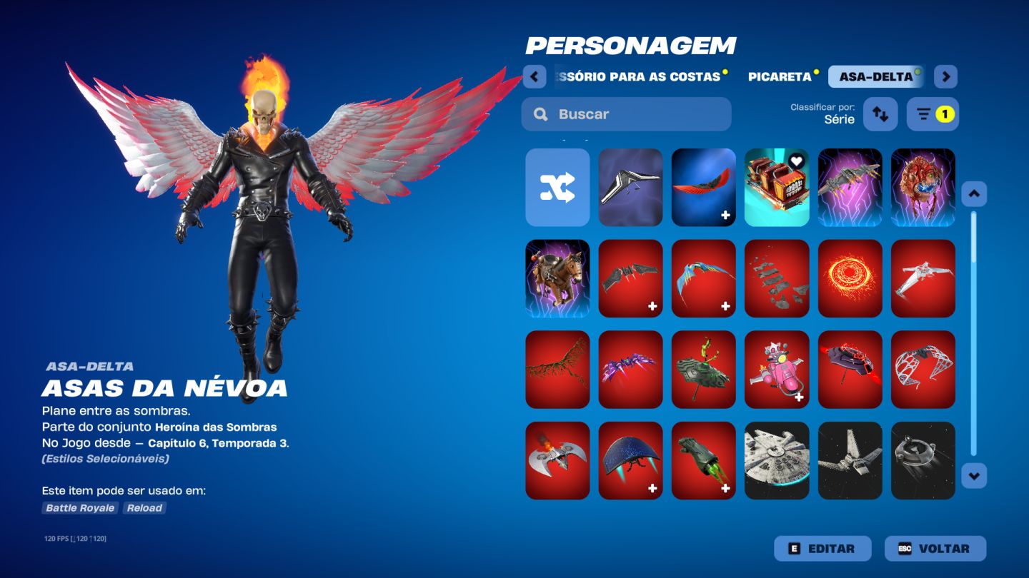 CONTA FORTNITE 143 SKINS + 174 JOGOS EPIC