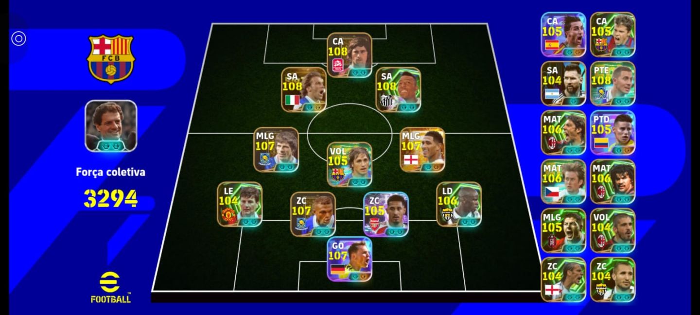 CONTA eFootball TOP | ELENCO DE RESPEITO