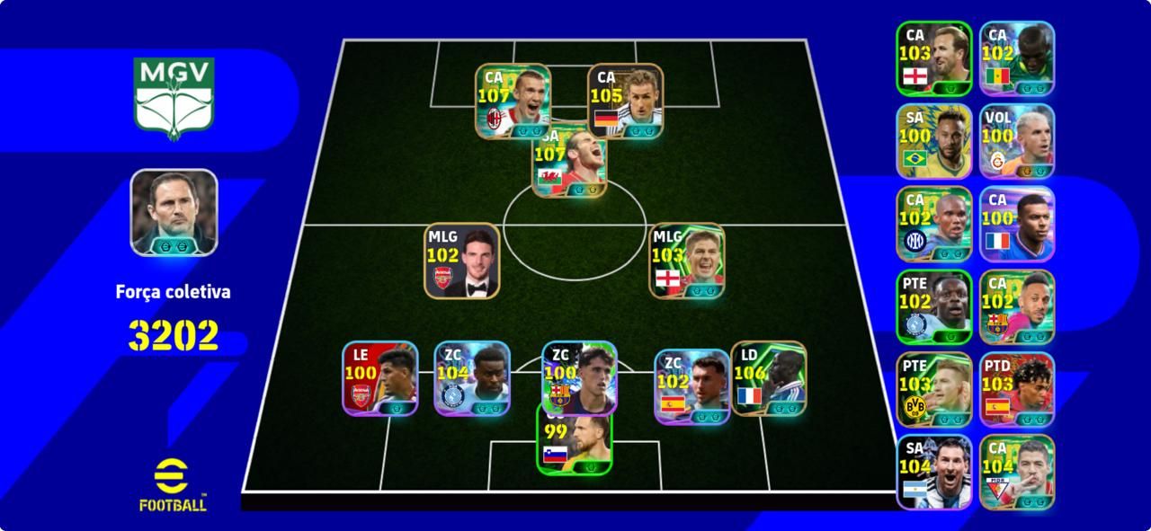 Conta de efootball com bale+Shevchenko e companhia