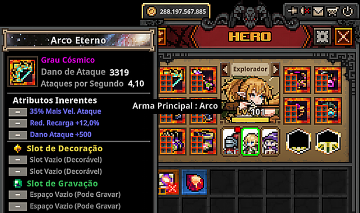 [TBH] Task Bar Hero | 3 Personagens Lv. 101 + Full Cosmic Set para Farm