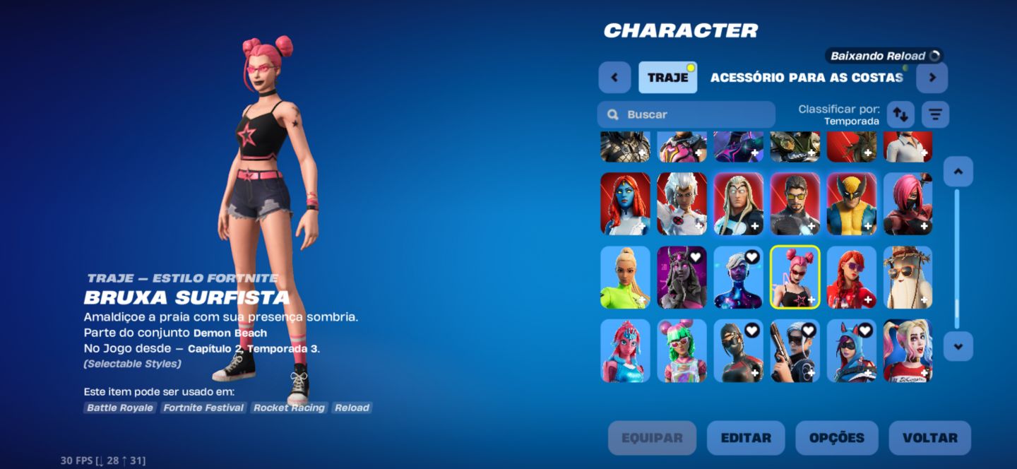 CONTA FORTNITE +450SKINS +PICARETAS LARA CROFT MTO MAIS