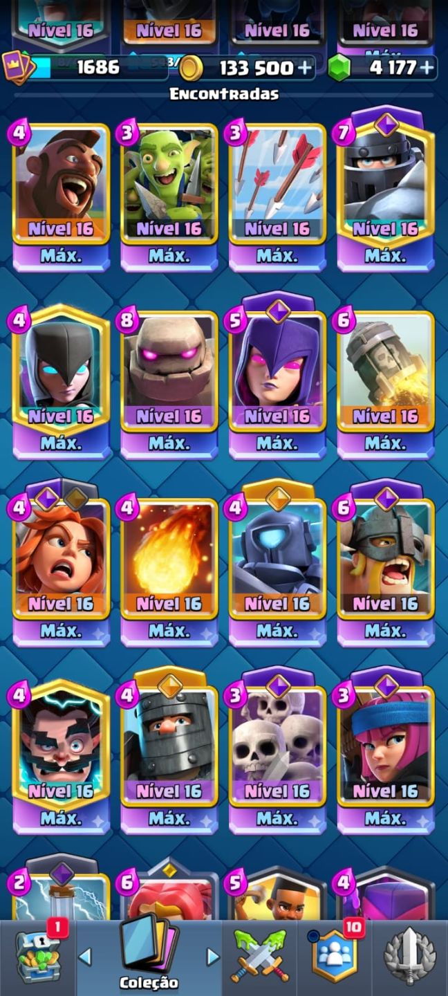CONTA COMPLETA: CV14 QUASE FULL + CR 13.477 TROFÉUS + 26 LVL 16