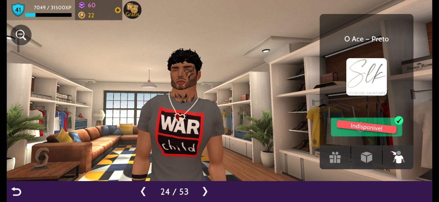 Conta masculina nivel 41 focada em crowns com itens raros