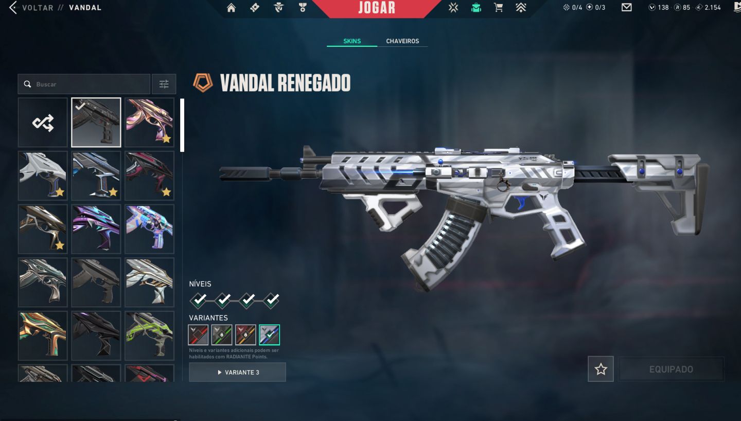 Mais de2k reais gastos, Muitas vandals e facas