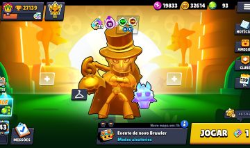 CONTA BRAWL RARA DE 2018 COM SHELLY ESTELAR | RANK LENDÁRIO | SKINS | RECURSOS