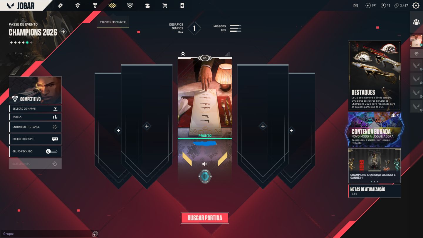 CONTA VALORANT PASSE UPADO + VÁRIAS SKINS PLAT 2