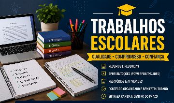 Faço Trabalhos Escolares, Resumos, Pesquisas e Apresentações