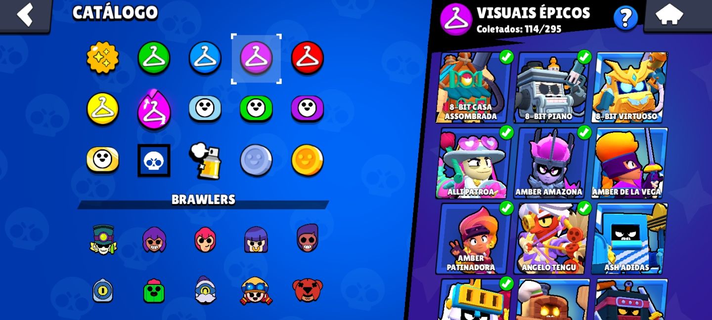 CONTA DE BRAWL STARS 70K+ extremamente upada e com diversas skins