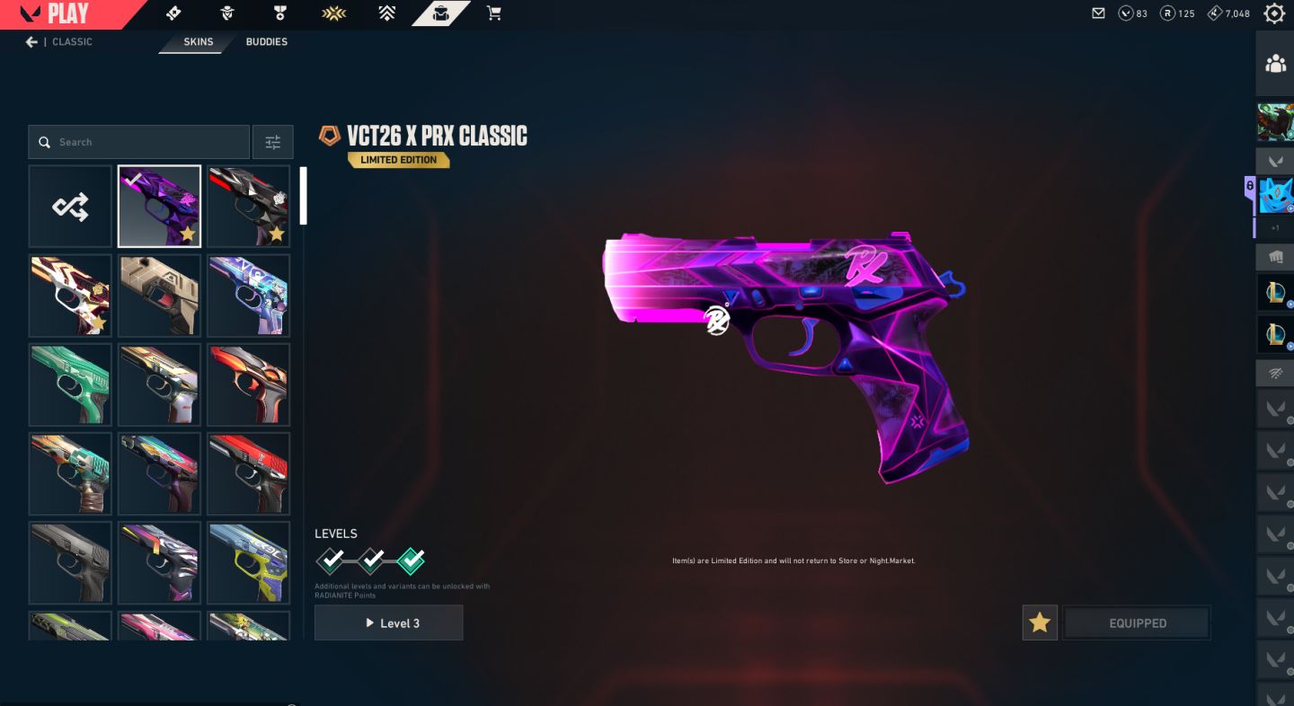 Conta Valorant, nivel 392, Ascendente 1, diversas skins.