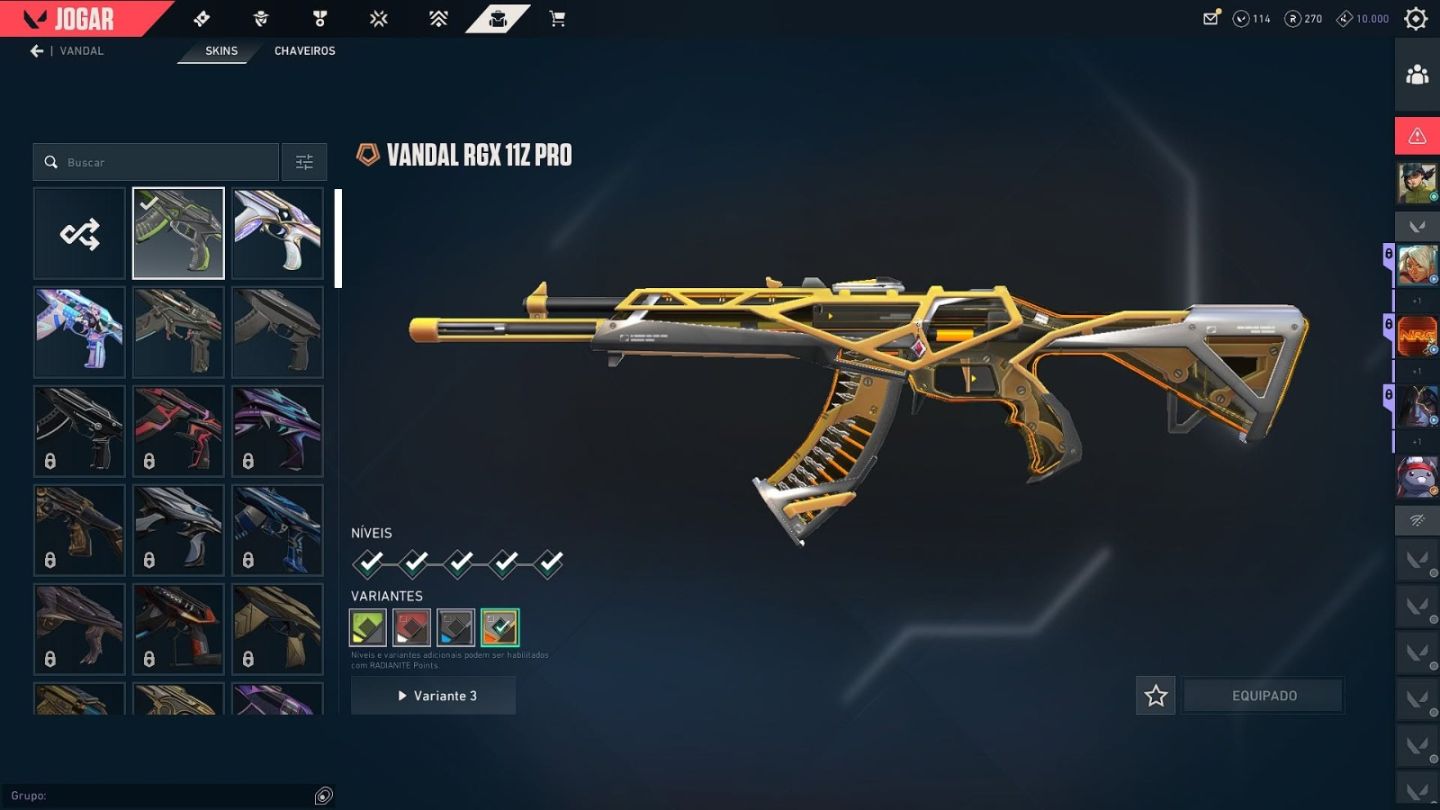 CONTA BRABA COM DIVERSAS SKINS VALORANT