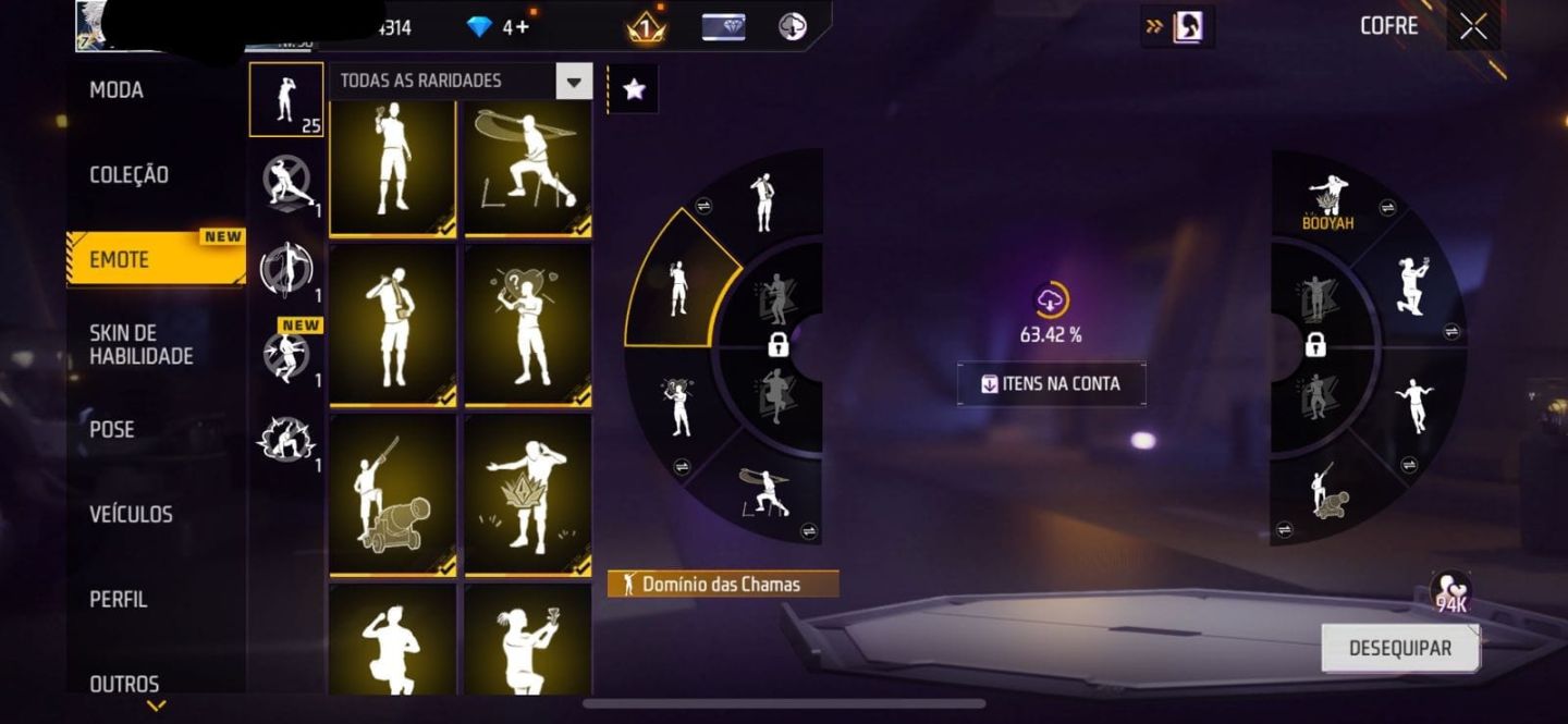 Conta de free fire | LVL 58 + email de recuperação