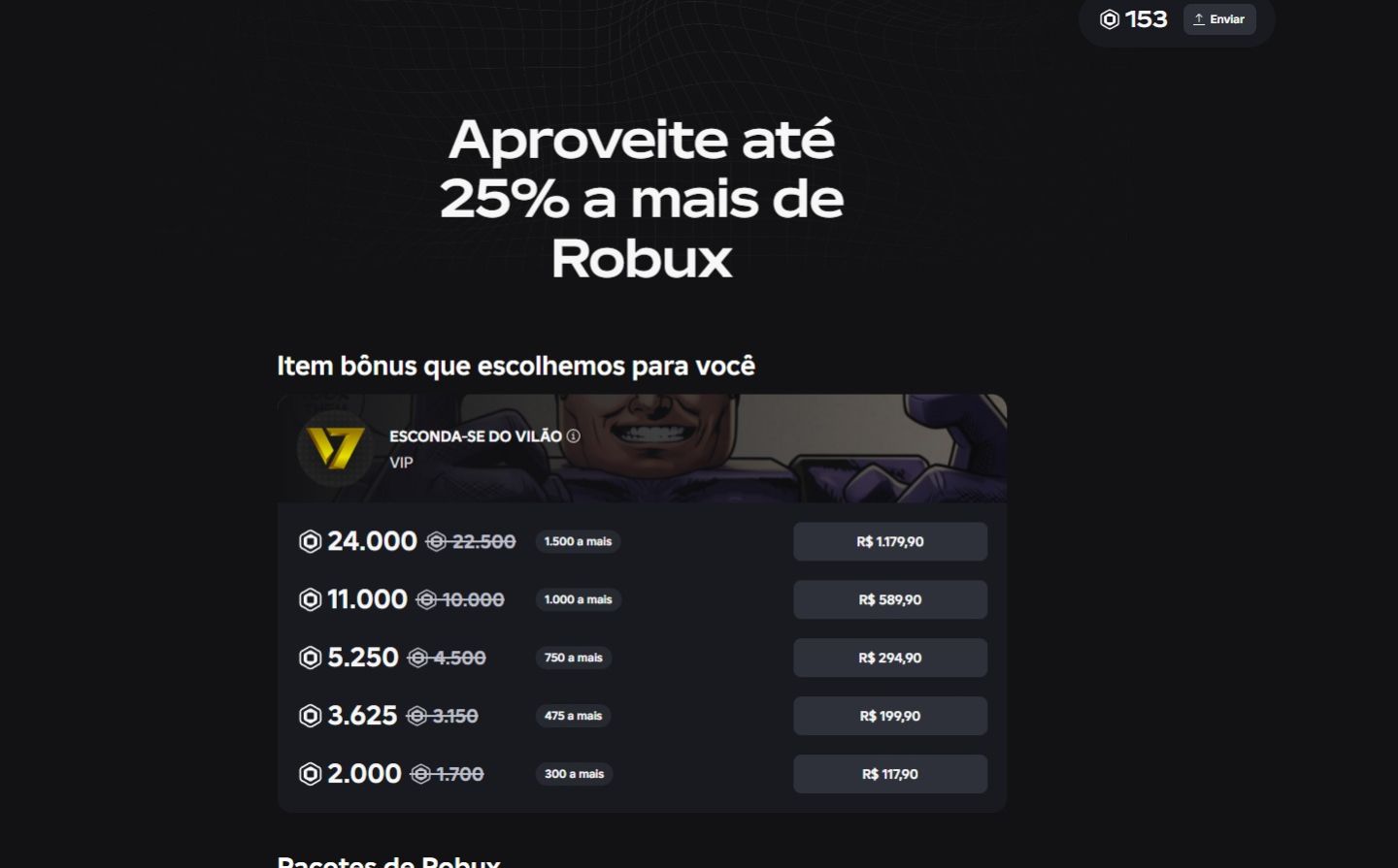 CONTA ROBLOX COMPLETA | +100 SKINS | VÁRIAS GAMEPASSES | 153 ROBUX EM CONTA.