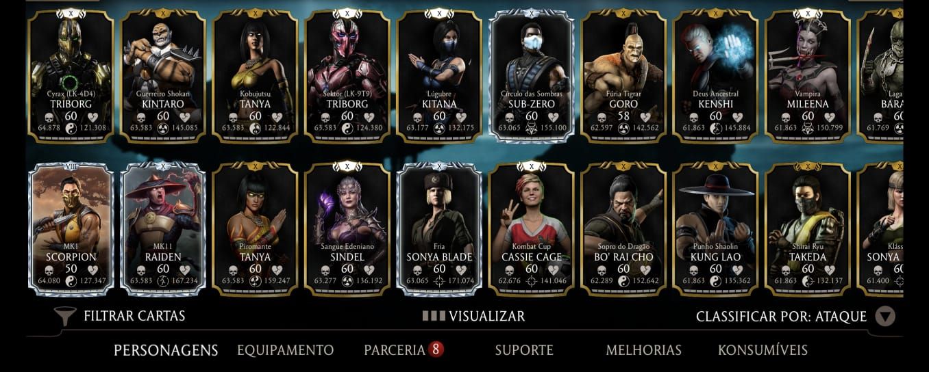 (PREÇO NEGOCIÁVEL) CONTA DE MORTAL KOMBAT 73K DE ALMAS