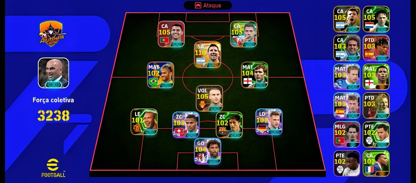 CONTA PREMIUM eFootball | FORÇA COLETIVA 3238 | COM O NEYMAR DAS OLIMPÍADAS