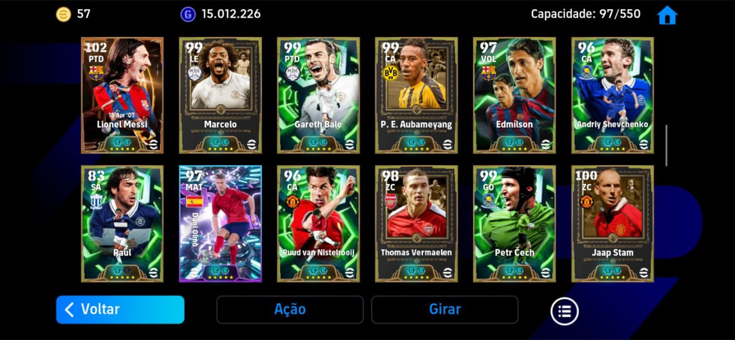 Conta FULL, efootball mobile, vários épicos, vem negociar