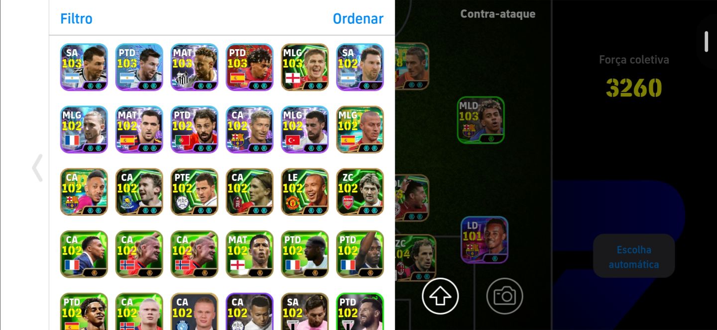 CONTA EFOOTBALL 3260 DE FORÇA MAX COM NEY 107