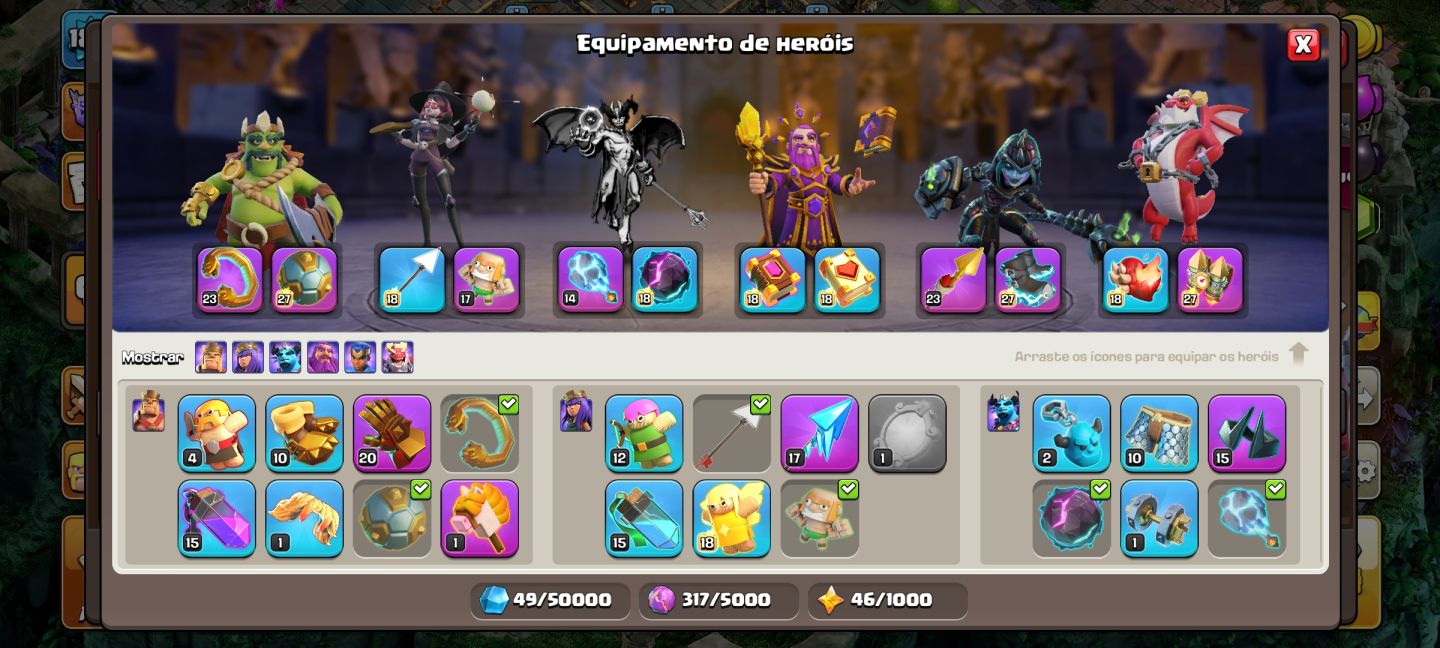 CV 18 clash of clans muito bem upada, confira nas imagens e descrição.