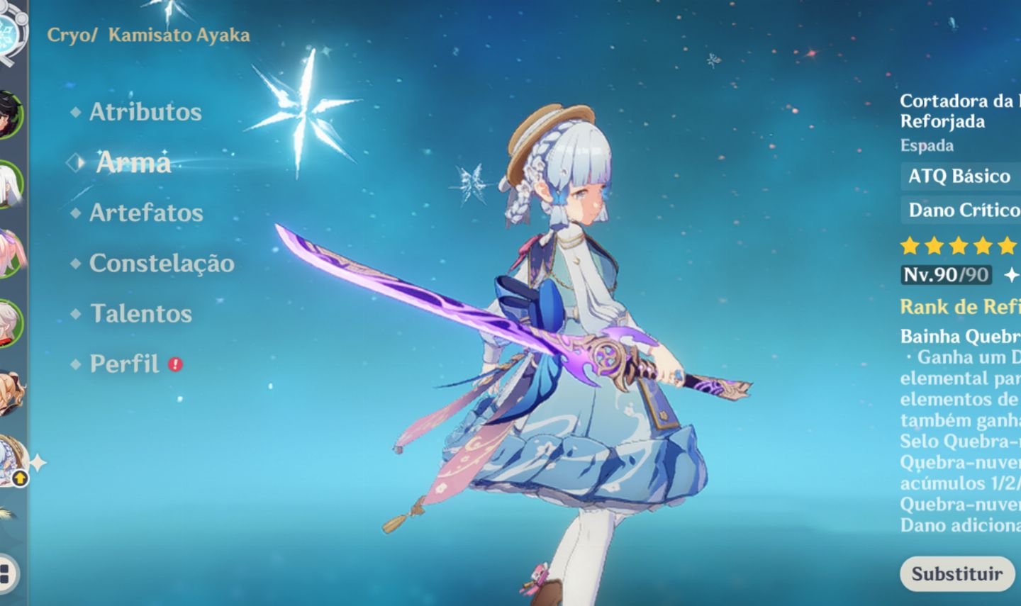 CONTA GENSHIN: WRIOTHESLEY C1 E AYAKA+BISS E SKIN+OUTROS T5 E ARMAS T5
